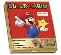 Panini Super Mario Stickers Coffret de 1 Album + 15 Pochettes + 5 Cartes Edition Limitée Gold
