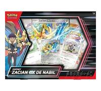JCC Pokémon : Coffret Zacian-ex de Nabil (3 Cartes Promo Brillantes, 1 Carte Grand Format Brillante et 4 boosters)