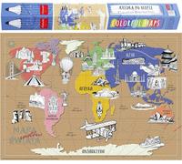 Carte à colorier XXL "Merveilles du monde" Monumi