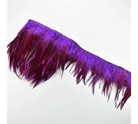 Carte à Coudre, Accessoires DIY à la Main, 2Meter Feathers Tassel Fringe Trim Clothes Ribbon Decoration Sewing Trimmings Needlework Decor(Deep Purple)