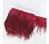 Carte à Coudre, Accessoires DIY à la Main, 2Meter Feathers Tassel Fringe Trim Clothes Ribbon Decoration Sewing Trimmings Needlework Decor(Wine Red)