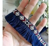 Carte à Coudre, Accessoires DIY à la Main, 3cm Lace Trim Fabric Tassel Fringe Edging Ribbon for Clothes Curtain Blanket Hammock Umbrella Decor Sewing (Navy Blue,10 Meters)
