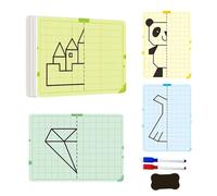 Carte à dessin, 20 pages, jouet de dessin pour, outil éducatif, entraînement graphique amusant pour la motricité fine, l'écriture et la concentration, 14 x 10 cm