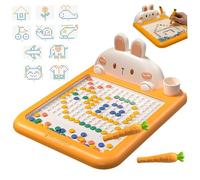 Carte à dessin magnétique 8x11x3 pouces lapin art magnétique avec des librètes de motifs de perles à points Pen doodle planche éducatif pour les cadeaux pour enfants