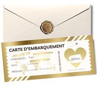 Carte à Gratter Annonce Voyage Surprise | Billet Avion Personnalisable | Carte Embarquement | Ticket Voyage Personnalisé | Idée Cadeau Anniversaire / Noël / Saint-Valentin | Cadeau Femme,Homme,Couple