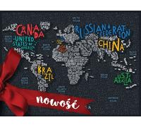 Carte à gratter - Carte de voyage Lettres Monde