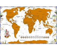 Carte à gratter Cartes géographiques - Carte à gratter - Carte du monde politique