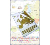 Carte à gratter Cartes géographiques - Carte à gratter - Carte politique de l'Europe + 1 poster Ü de taille 61x91,5cm