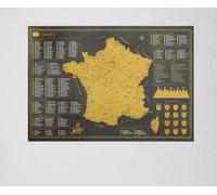Carte à gratter de la France - grand format (format A1, 84,1 cm x 59,4 cm), magnifique affiche décorative murale au design raffiné