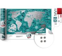 Carte à gratter du monde Carte de voyage du monde marin