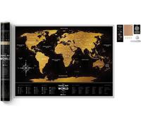 Carte à gratter du monde carte de voyage noire du monde