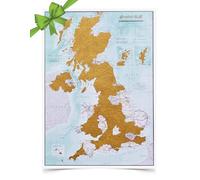 Carte à gratter du Royaume-Uni 42 x 59 cm - Poster à Gratter les Régions & Départements - Maps International + de 50 ans d'expérience dans la cartographie
