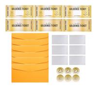 Carte à gratter Ticket d'Or, 6 pièces, Cartes Cadeaux et Billets à Faire Soi-Même, Cadeau Personnalisé Anniversaire, Mariage, Grossesse, Retraite, Idée Unique pour Femme et Homme