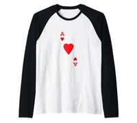 Carte à Jouer Ace of Hearts Costume Manche Raglan