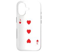 Carte à Jouer au Blackjack avec Trois cœurs Coque pour iPhone 17