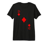Carte à Jouer Carreau Reine Dame Carnaval Costume T-Shirt Haut de Gamme