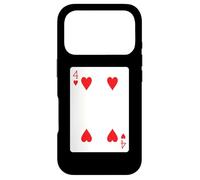 Carte à Jouer Four of Hearts Coque pour iPhone 17 Pro