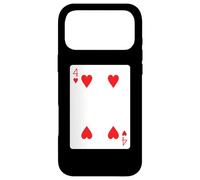 Carte à Jouer Four of Hearts Coque pour iPhone 17 Pro Max