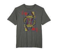 Carte à jouer Reine des Coeurs Costume Poker Distressed T-Shirt
