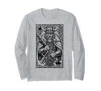 Carte à Jouer Viking King of Clubs Mythologie du Guerrier Nordique Manche Longue