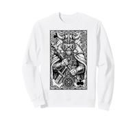 Carte à Jouer Viking King of Clubs Mythologie du Guerrier Nordique Sweatshirt