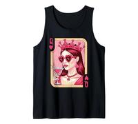 Carte à Jouer Vintage Queen of Hearts Witch Cocktail Débardeur