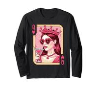 Carte à Jouer Vintage Queen of Hearts Witch Cocktail Manche Longue