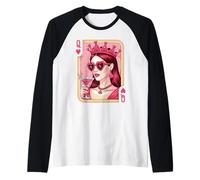 Carte à Jouer Vintage Queen of Hearts Witch Cocktail Manche Raglan