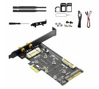Carte adaptateur 2 en 1 PCIE vers MSATA SATA3 pour connexion et extension informatiques efficaces