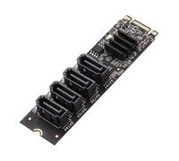 Carte adaptateur 4 ports SATA3.0 à vitesse rapide pour les grands besoins de données, prend en charge les protocoles NVME PCIE NVMe Solid Disk Converter