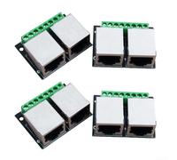 Carte adaptateur Ethernet double femelle pour bornier femelle, design compact, pré-assemblé pour intégration de ligne de signal RJ45, pas de 3,5 mm, fibre de verre, performance fiable, vert, 37 x 28 x