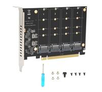 Carte adaptateur - keenso - PH44 - 4 ports M.2 NVMe SSD - PCIE X16 - Haute vitesse 32 Gbps