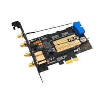 Carte adaptateur M.2 B Key USB 3.0 et PCIe 5G Dual Bus 5G-WWAN, carte adaptateur de bureau avec 4 antennes emplacements SIM, , facile à installer, facile à utiliser