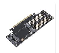 Carte Adaptateur M.2 NVMe vers PCIE X4/X8/X16 Carte D'extension de Contrôleur Hôte avec Support à Profil Bas pour PCIE NVMe M.2 (clé M), M.2 AHCI NGFF (clé B), SSD MSATA