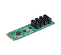 StarTech.com 4-Port M.2 to SATA Adapter Card, M.2 PCIe 3.0 to SATA HDD/SSD Expansion Card, ASM1064 Chipset, M.2 NVMe to 4x HDD/SSD for Windows/macOS/Linux - adaptateur d'interface - SATA - M.2 Card