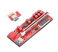 Carte Adaptateur PCI-E 1x à 16X, 10 Condensateurs, Utilisée pour Les Cartes Adaptateur PCI-E de Bitcoin Ruty ETH ETH, avec Ligne D'extension USB 3.0, Cordon d'alimentation 6