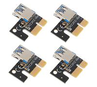 Carte Adaptateur Pci-e 1x vers 16x Usb3.0 PCB Noire | Lot de 4 Pièces, Format Stable, Installation Facile, Joints Fragiles et Brûlés, Performances Élevées