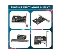 Carte Adaptateur PCI-E 4X Vers Carte D'Extension USB3.1 Adaptateur Arrière 10G Carte TYPE-C + TYPE-A Module ASM1142