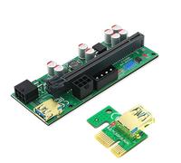 Carte adaptateur PCI-E avec adaptateur PCI-E 1x, câble USB 6P vers SATA, pour mineur ETH, multiplicateur d'ordinateur de bureau