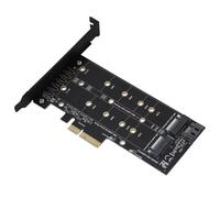 Carte adaptateur PCI-E - Garosa - M.2 NVMe SSD - Double tension 12V/3.3V - Interface B-Key/M-Key - 2 slots M.2