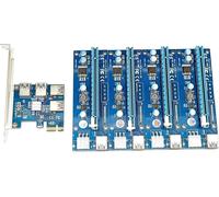 Carte adaptateur PCI-E X1 vers PCI-E X16 Carte convertisseur PCI-E Carte d'extension avec 4 ports USB3.0 Carte d'extension d'ordinateur de bureau