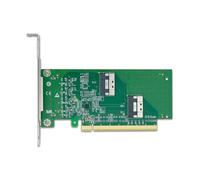 Carte adaptateur PCI-E X16 en métal avec composants d'accessoires d'ordinateur de mise à niveau PC pour double fin SAS SFF8654 adaptateur de port 8I