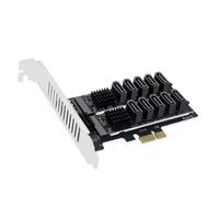 Carte adaptateur PCIe 10 ports avec vitesse de 6 Gbit/s pour améliorer la stabilité du matériel d'extension de matériel informatique
