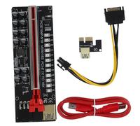 Carte Adaptateur Pcie Riser Alimentée 16x, PCB, pour Gpu | 1 Set, Connecteurs 6 Broches 16a, Meilleure Conductivité, Alimentation Plus Sûre Couleur Aléatoire