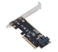 Carte Adaptateur PCIe vers U.2, TXB127 PCIe3.0 X8 vers Double Port U.2 SFF 8643, Carte D'extension 64 Gbit/s pour Ordinateur
