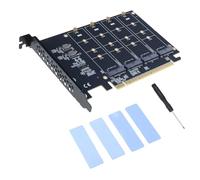 Carte adaptateur PCIe X16 haute performance prenant en charge quatre clés NVMe M 2280 pour améliorer le stockage et la vitesse