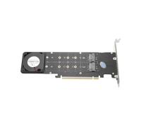 Carte Adaptateur PCIeX16 Vers M.2 M-Key NVMEx4SSD Array Expansion Adapter Splitter Card 2U Server Accessoires