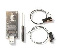 Carte adaptateur réseau Ethernet, NGFF M.2 KeyB vers USB3.0 4G 5G WWAN module adaptateur avec fente SIM, pour, Wince, Linux, OS X (4 antennes)