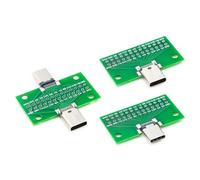 Carte adaptateur USB 3.1 de type C 2 x 13 broches vers pas de 2,54 mm pour prototypage et débogage de circuit, convertisseurs de type C à deux côtés pour prototypage