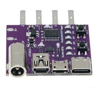 Carte adaptateur USB C PD 3.1 140 W Protocole de charge rapide Module de déclenchement Convertisseur de tension pour chargeur vieillissement et test d'alimentation Boîtier en métal violet